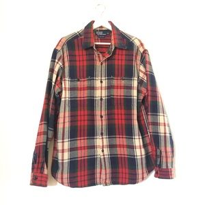Polo by Ralph Lauren Vintage Men’s Plaid Shirt Utility jacket/Work Shirt Size M